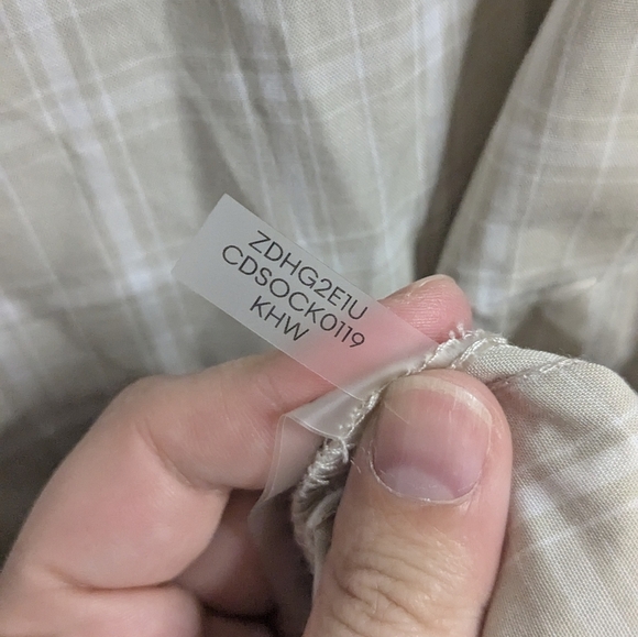 Calvin Klein size 10 Short Sleeve Cotton Blend Dress - Beige/White - Picture 10 of 11